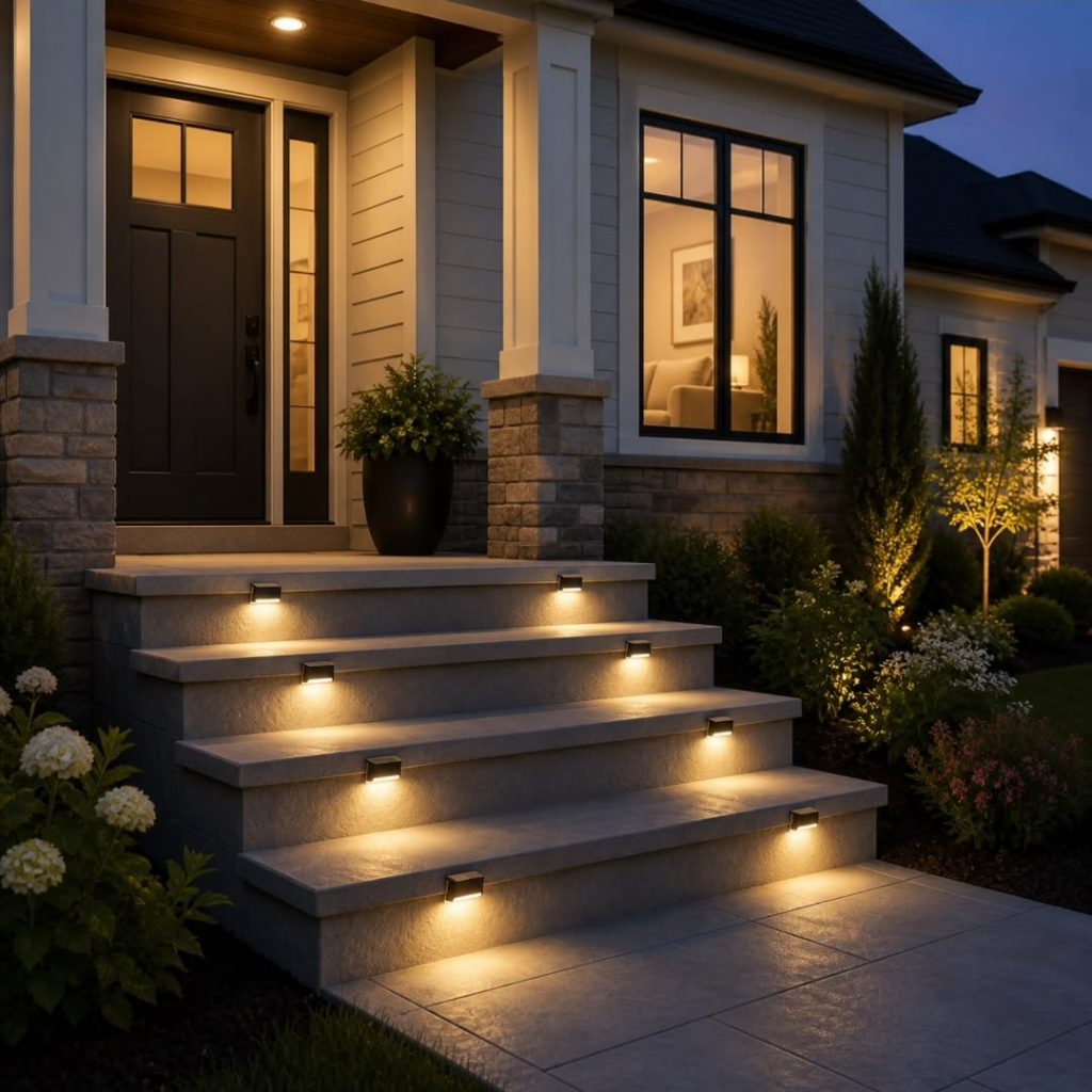 Đèn âm bậc sân vườn
