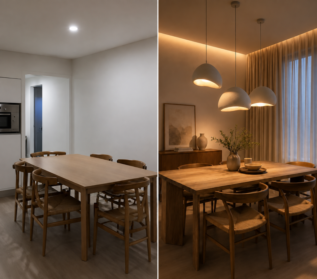 Thiết kế ánh sáng nội thất cần được thực hiện cùng thiết kế kiến trúc