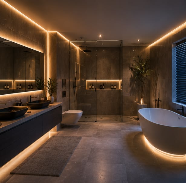 Chiếu sáng nội thất phòng tắm