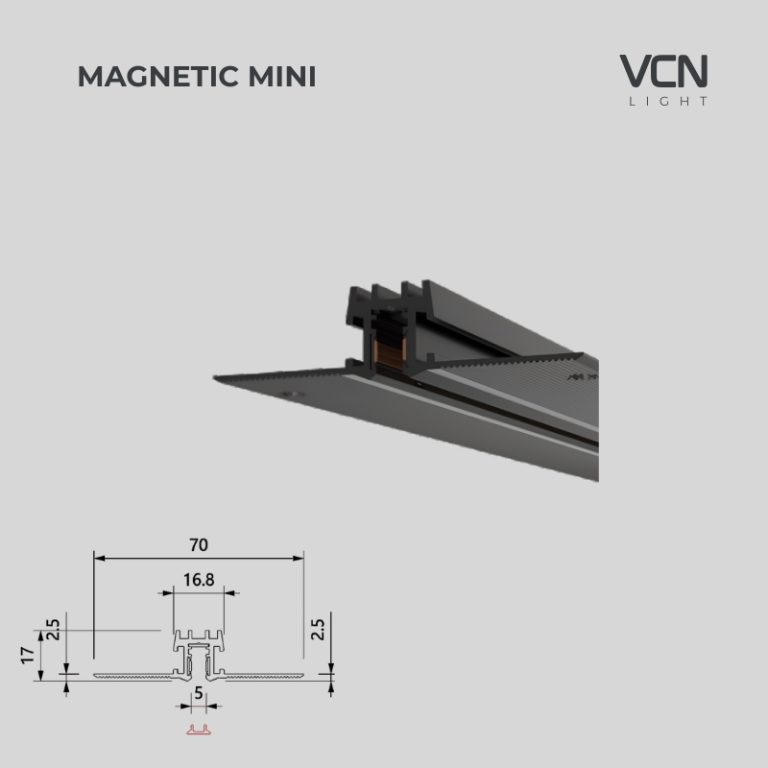 Thanh ray âm Magnetic Mini MVT1006C-1000L